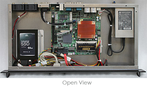  TR-580 Half Fanless Industrial Rack Mount Computer open view