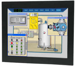 Transduction.com | TR-LCD1900-ITX-C2D/C2Q Rack or Panel Mount Industrial Computer With 19" TFT LCD Touch Screen | The computer includes embedded Intel Core 2 Duo or Core 2 Quad processor, up to 4GB DDR RAM memory and 2.5" SATA solid state drive or optional 2.5" hard drive.