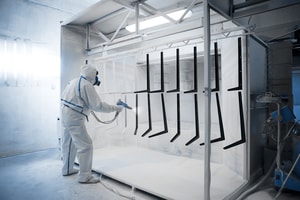 Painting industrial computer parts