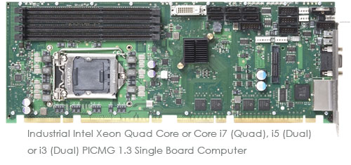 Industrial Intel Xeon Quad Core or Core i7 (Quad), i5 (Dual) or i3 (Dual) PICMG 1.3 Single Board Computer